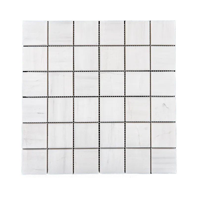 Dolomite White Marble Mosaic Tile – 2x2 Honed Square - Image 3