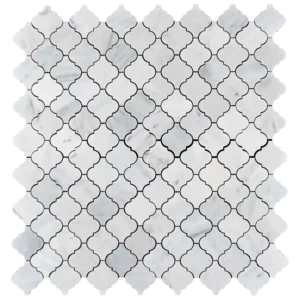 Arabesque Carrara Marble Mosaic Tile
