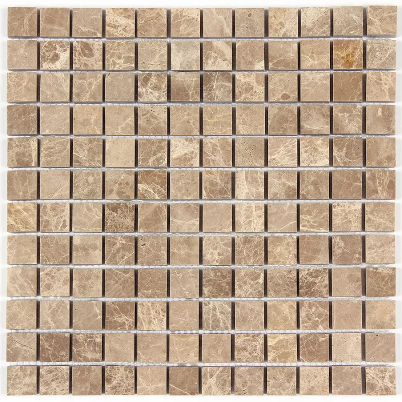 1x1 chip size mosaic tile beige color