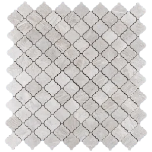 Arabesque Iceberg White Polished Marble Mosaic Tile main