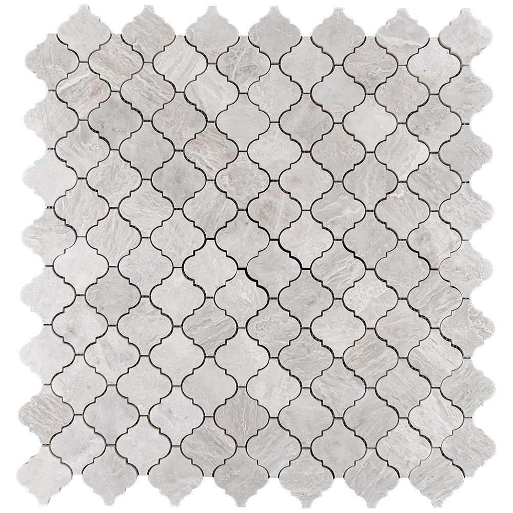 Arabesque Iceberg White Polished Marble Mosaic Tile main