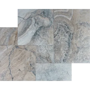 SİLVER TUMBLED FRENCH PATTERN PAVER SET