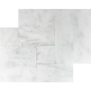Avalon White French Pattern Marble – Leather Finish