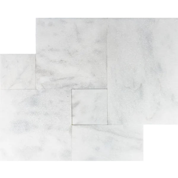 Avalon White French Pattern Marble – Leather Finish