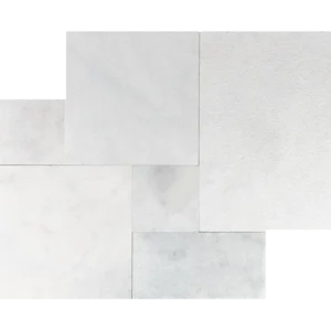 Avalon White – French Pattern Sandblasted Marble