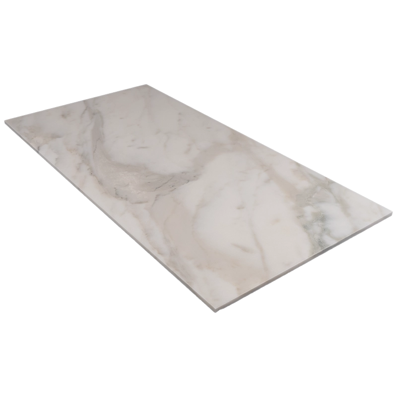 18x36 honed Calacatta marble tile with beveled edge – premium natural stone for interiors