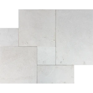 Crema Bella Sandblasted Marble Paver – French Pattern Refined Elegance