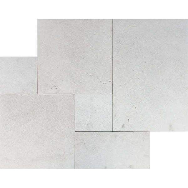 Crema Bella Sandblasted Marble Paver – French Pattern Refined Elegance