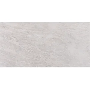 Top view of a single Iceberg marble tile 12x24 inch with soft gray veining and polished finish