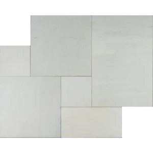 Luna Bianco – French Pattern Sandblasted Marble Paver