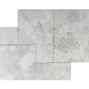 Luna Gray – French Pattern Sandblasted Marble Paver