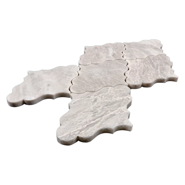 Olea Polished Marble Mosaic Tile – Iceberg White - Image 2
