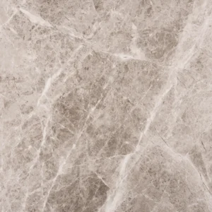 Close-up of a honed Silver Diamond marble tile showing warm cappuccino tones with soft white veining.