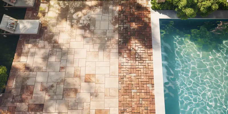 travertine vs brick pavers