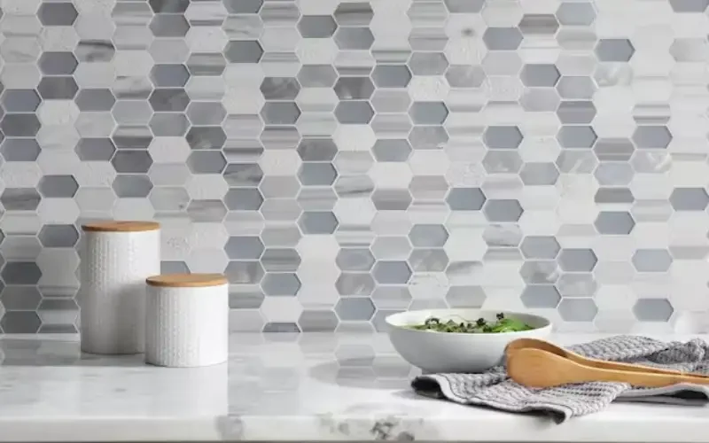 Bardiglio Picket Polished Mosaic